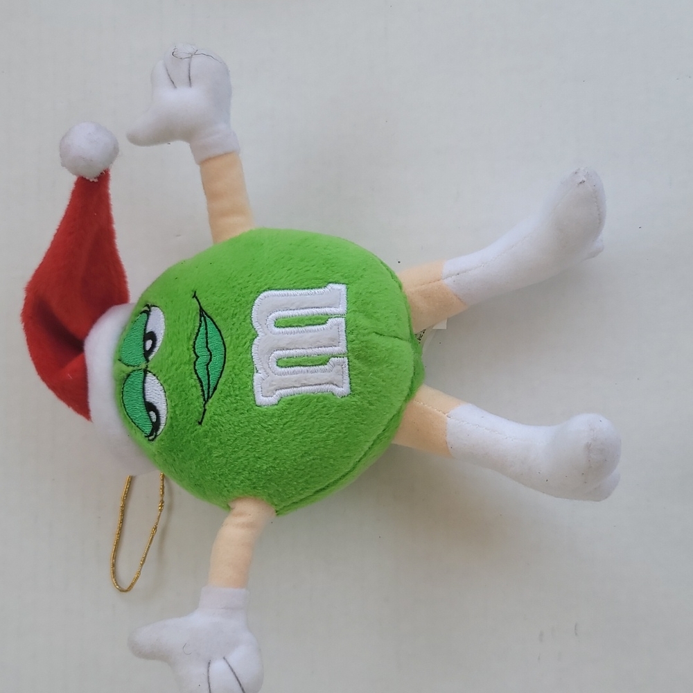 M&M's Ms Green Santa Hat